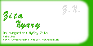 zita nyary business card