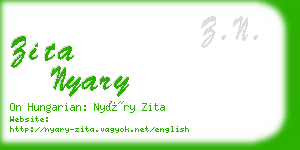 zita nyary business card